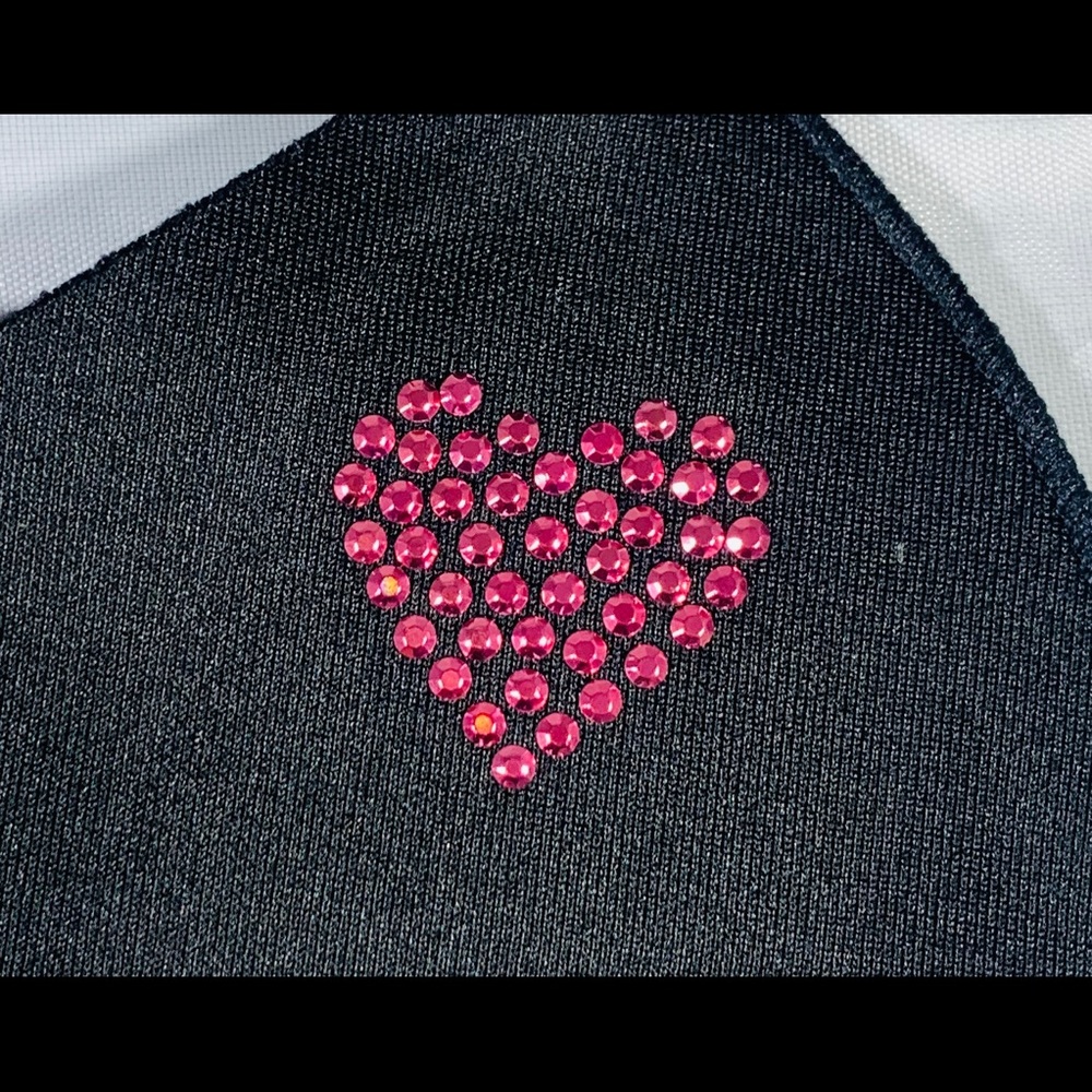 Bling Pink Filled Heart Mask